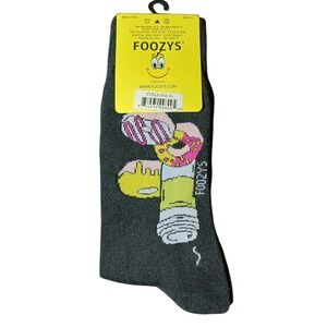 FOOZYS Colorful Doughnuts Coffee Crew Socks Men's 10-13 Gift‎ Idea #395